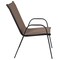 Flash Furniture 3PC Patio Set-23.5SQ Glass Table, 2 Brown Chairs TLH-073A1303C-BN-GG - alternate 6